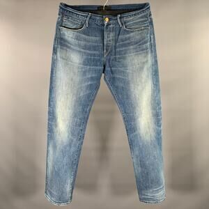 3 X 1 Size 34 Blue Stone Wash Button Fly Jeans